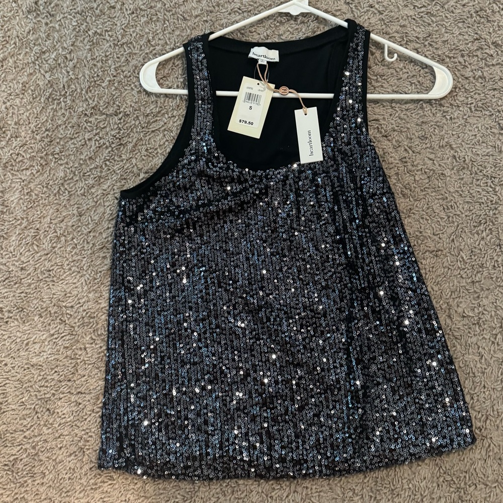 Sequence Black Tank Top- HeartLoom